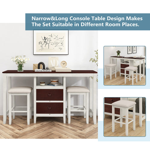 1st Choice Furniture Direct Dining Sets 1st Choice Rustic Farmhouse 3-Piece Counter Height Dining Set