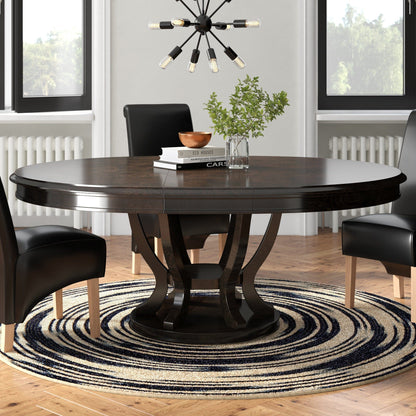 1st Choice Furniture Direct Dining Table 1st Choice Espresso Finish Pedestal Dining Table with Extension Leaf