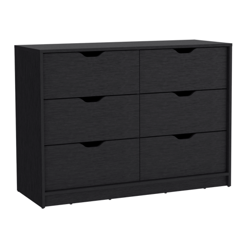 1st Choice Furniture Direct Drawers 1st Choice Stylish Black Basilea Dresser w/ 4 Drawers and 2 Cabinets