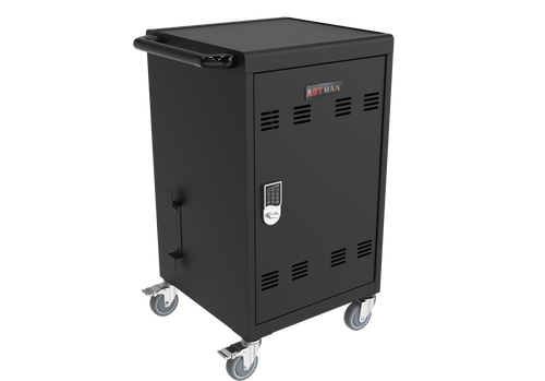 1st Choice Furniture Direct Electronic Cabinet 1st Choice Black Mobile Charging Cart and Cabinet for Tablets & Laptops