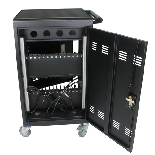 1st Choice Furniture Direct Electronic Cabinet 1st Choice Black Mobile Charging Cart and Cabinet for Tablets & Laptops