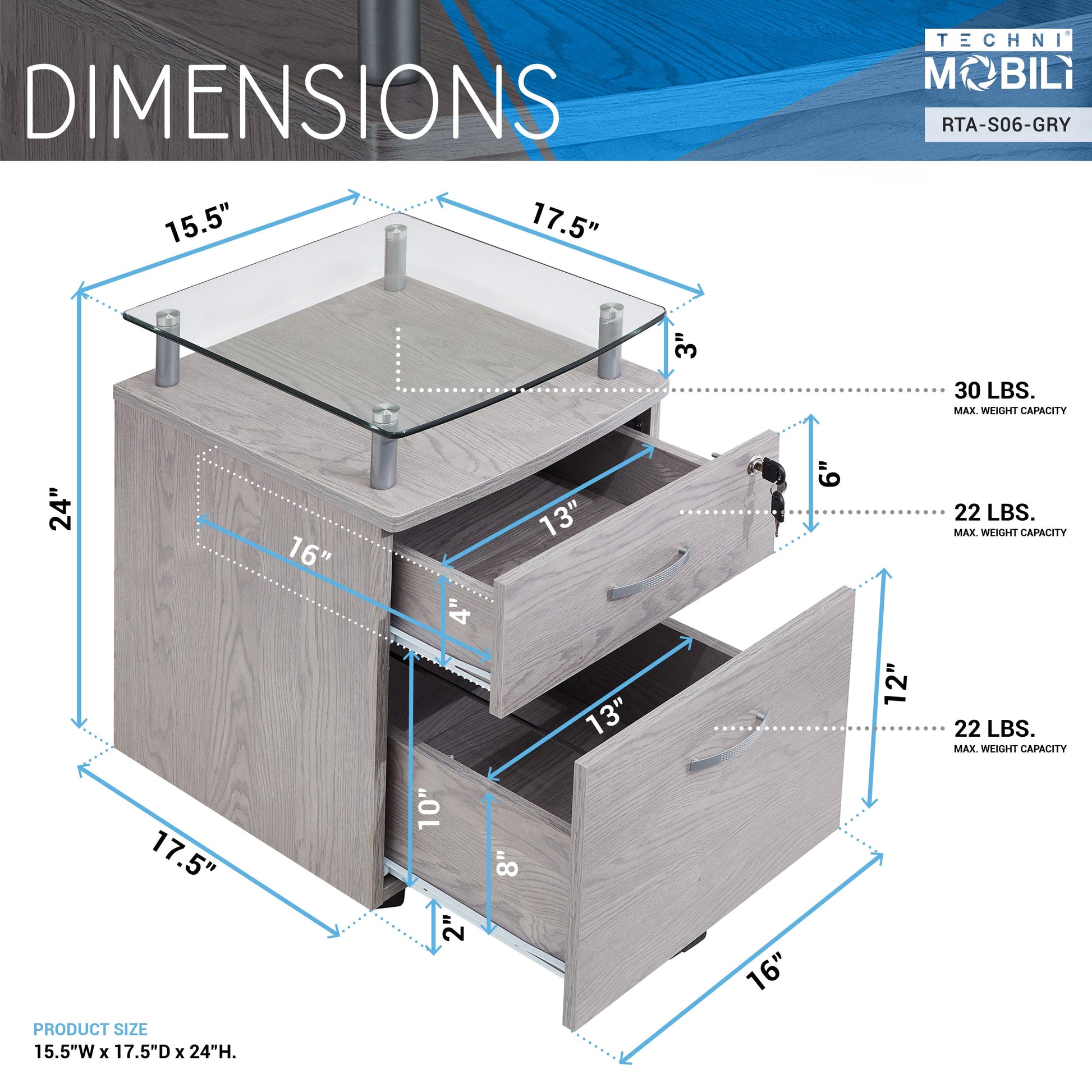 1st Choice Furniture Direct File Cabinet 1st Choice Grey Techni Mobili Rolling File Cabinet with Glass Top