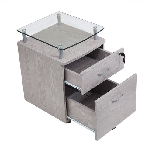 1st Choice Furniture Direct File Cabinet 1st Choice Grey Techni Mobili Rolling File Cabinet with Glass Top
