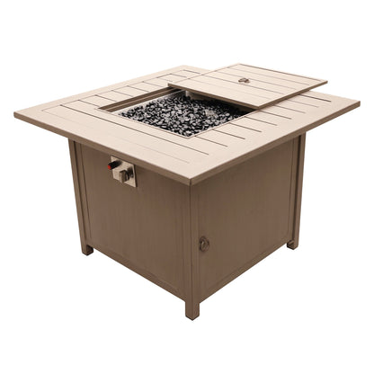 1st Choice Furniture Direct Fire Pit Table 1st Choice Aluminum Propane Outdoor Fire Pit Table with Lid