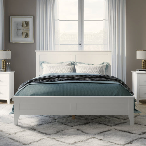 1st Choice Furniture Direct Full Bed 1st Choice Modern White Solid Wood Full Platform Bed