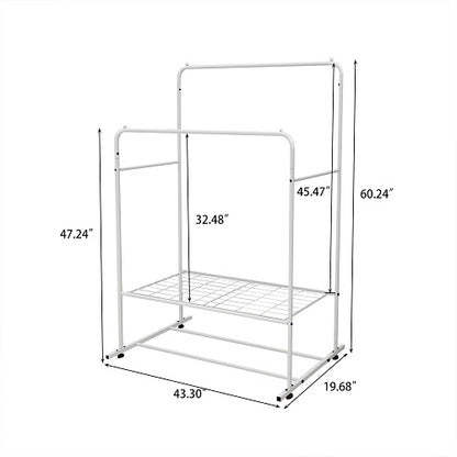 1st Choice Furniture Direct Hanger Rack 1st Choice Multi-tiered Clothing Organizer with Double Rods