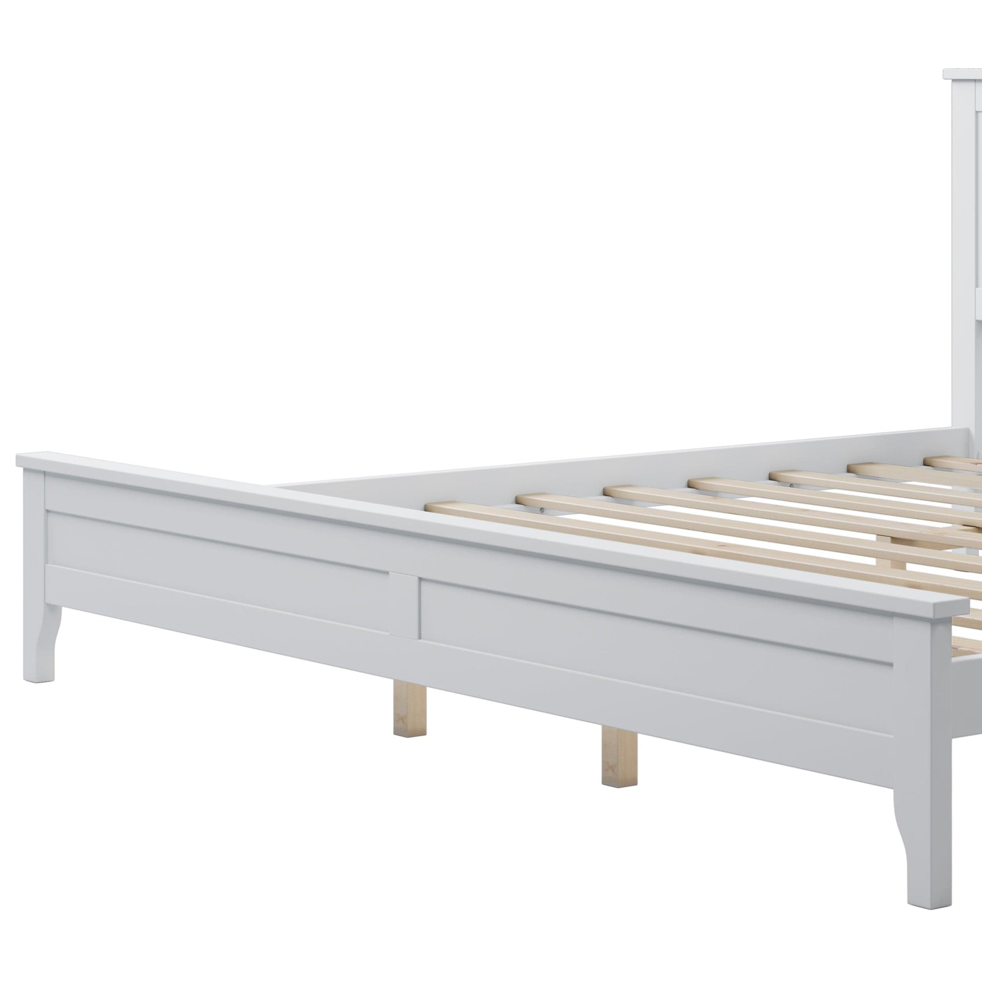 1st Choice Furniture Direct King Bed 1st Choice Contemporary White Solid Wood King Platform Bed