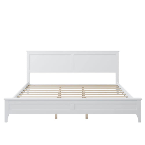 1st Choice Furniture Direct King Bed 1st Choice Contemporary White Solid Wood King Platform Bed