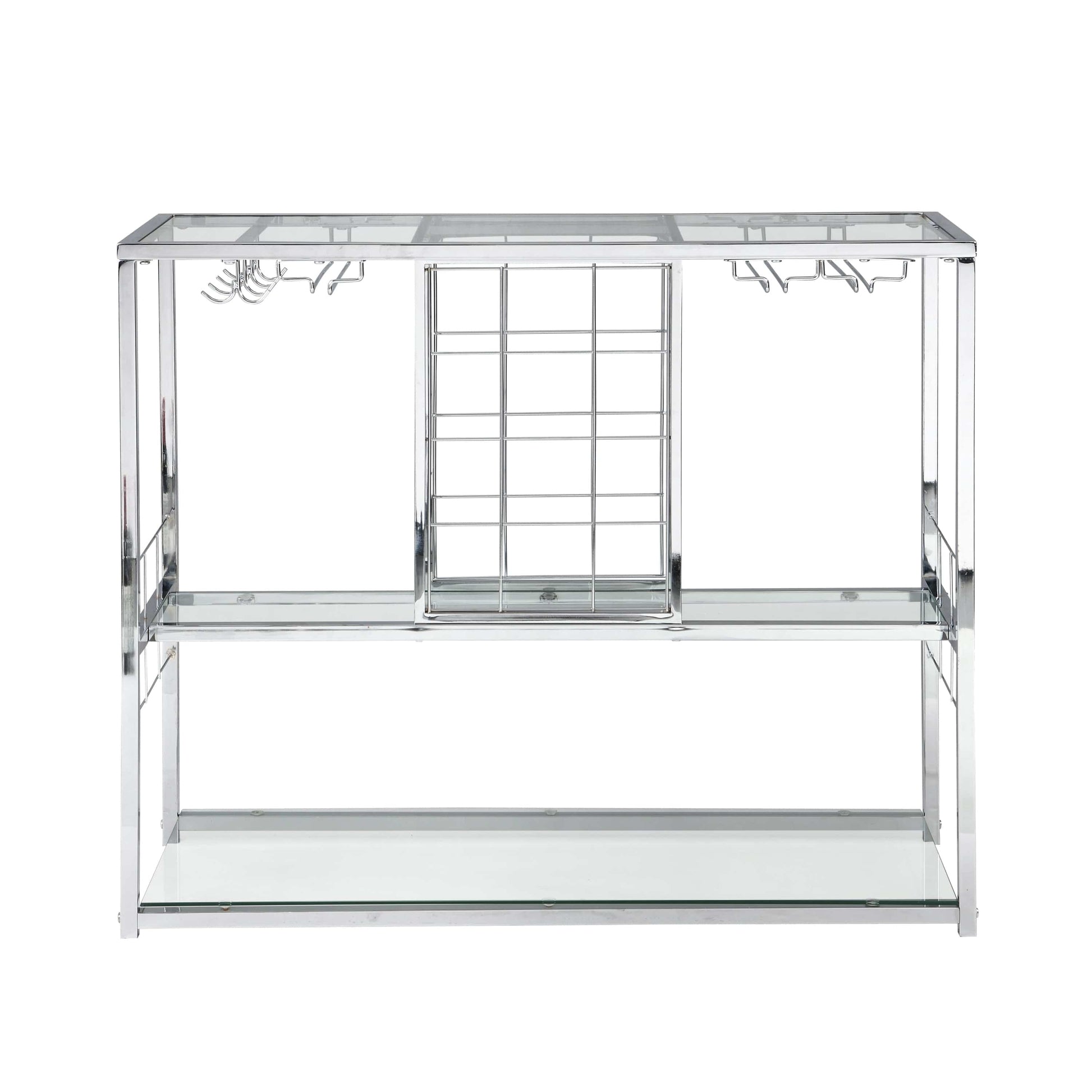 1st Choice Furniture Direct Kitchen Cart 1st Choice 3-Tier Kitchen Bar Cart with Glass Holder & Wine Rack