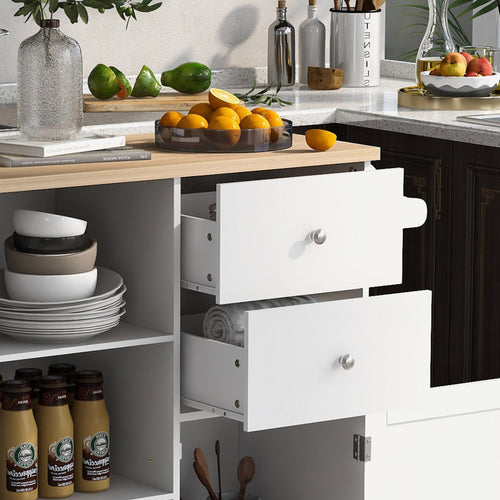 1st Choice Furniture Direct Kitchen Cart 1st Choice 4 Wheels Dining Room Kitchen Cart with Drawers & Shelves