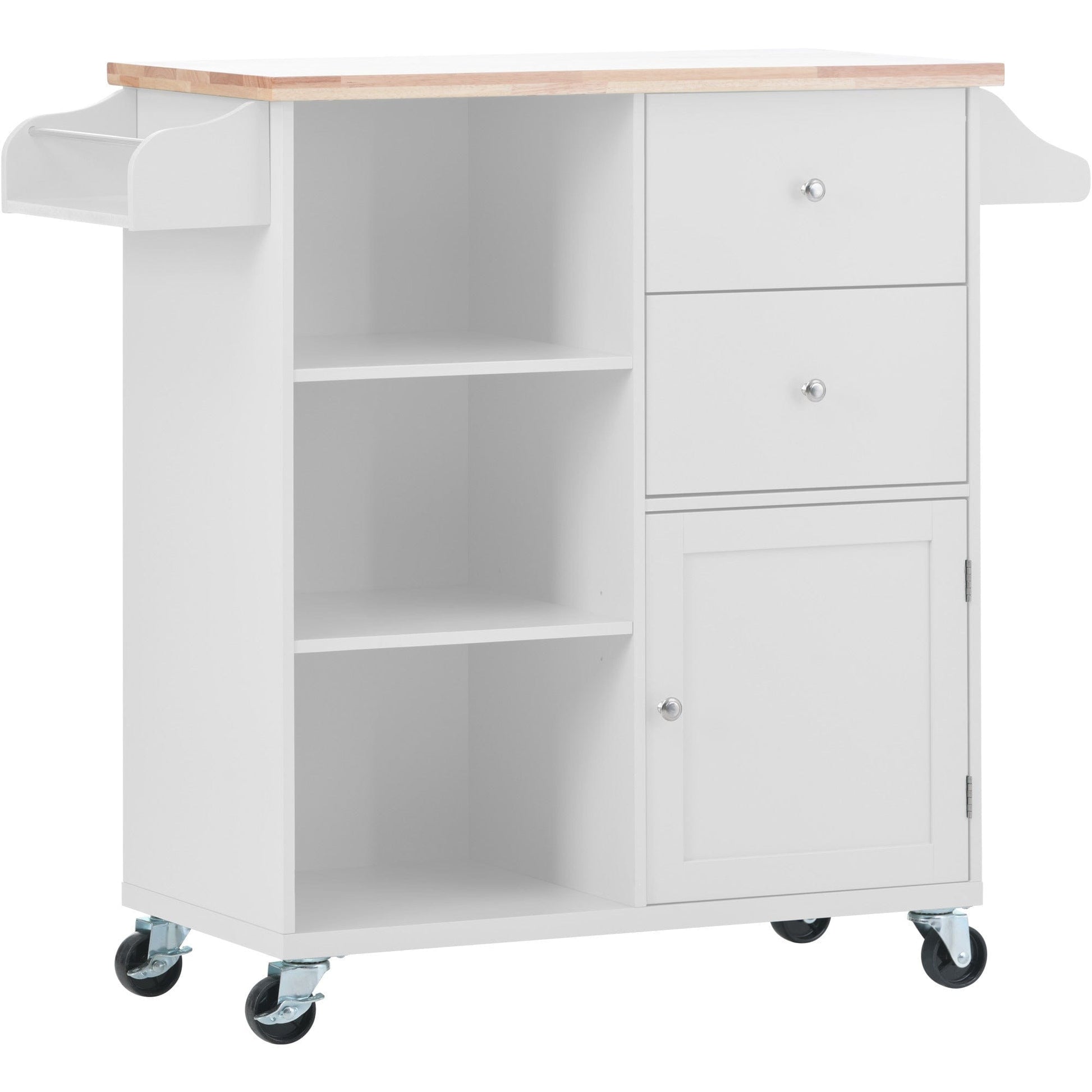 1st Choice Furniture Direct Kitchen Cart 1st Choice 4 Wheels Dining Room Kitchen Cart with Drawers & Shelves