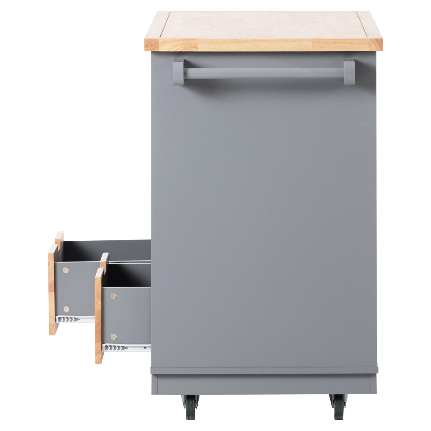 1st Choice Furniture Direct Kitchen Cart 1st Choice Kitchen Cart Rolling Mobile Island Solid Wood Top in Grey Blue