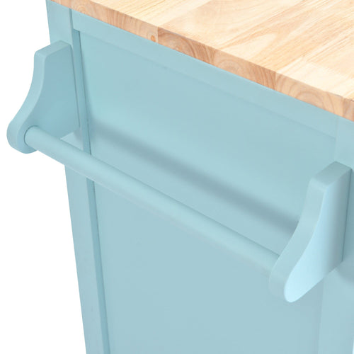 1st Choice Furniture Direct Kitchen Cart 1st Choice Mint Green Kitchen Cart with Drop-Leaf Countertop