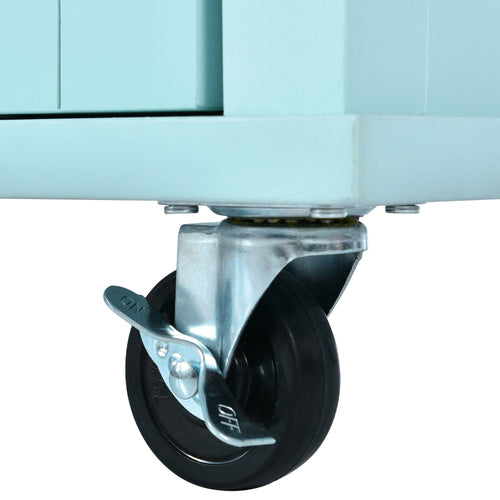 1st Choice Furniture Direct Kitchen Cart 1st Choice Mint Green Kitchen Cart with Drop-Leaf Countertop