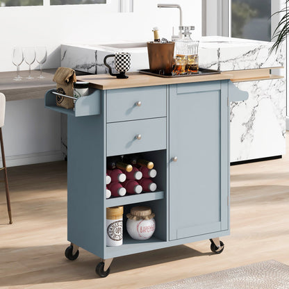 1st Choice Furniture Direct Kitchen Cart 1st Choice Mobile Kitchen Cart with Spice Rack, Towel Rack & 2 Drawers