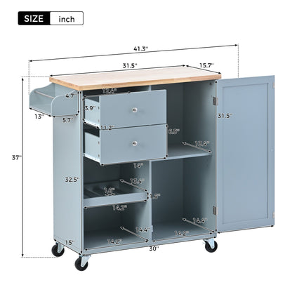 1st Choice Furniture Direct Kitchen Cart 1st Choice Mobile Kitchen Cart with Spice Rack, Towel Rack & 2 Drawers