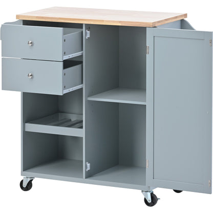 1st Choice Furniture Direct Kitchen Cart 1st Choice Mobile Kitchen Cart with Spice Rack, Towel Rack & 2 Drawers