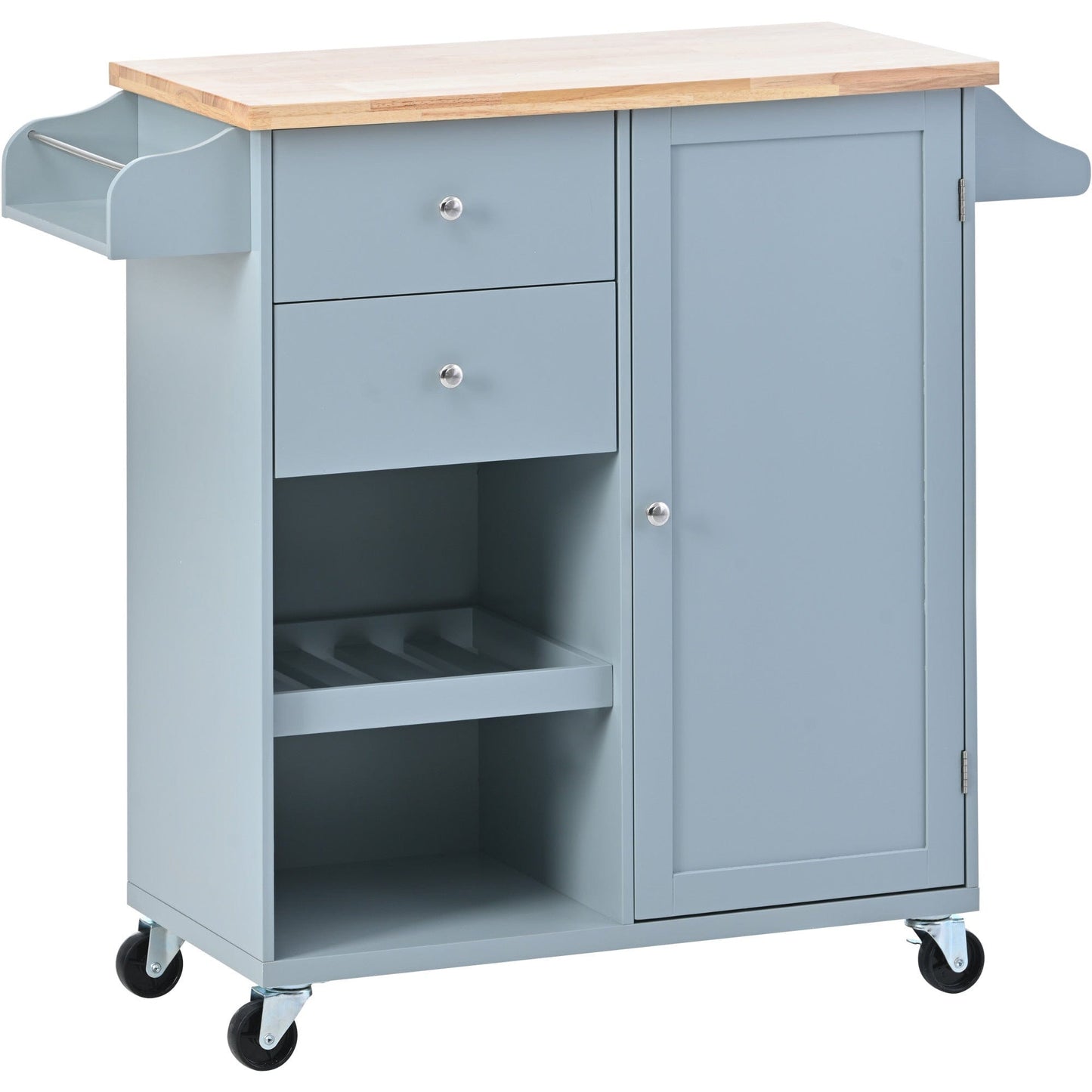 1st Choice Furniture Direct Kitchen Cart 1st Choice Mobile Kitchen Cart with Spice Rack, Towel Rack & 2 Drawers