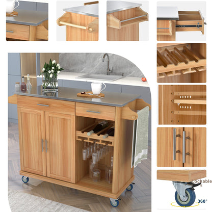 1st Choice Furniture Direct Kitchen Cart 1st Choice Stylish Kitchen Cart Storage on Wheels & Stainless Steel Top