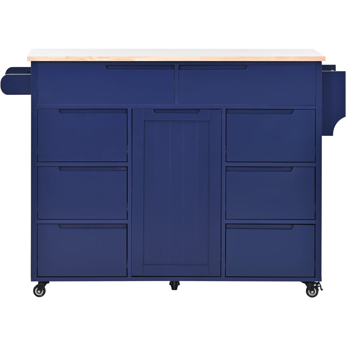 1st Choice Furniture Direct Kitchen Cart 1st Choice Versatile Kitchen Island with 8 Handle-Free Drawers