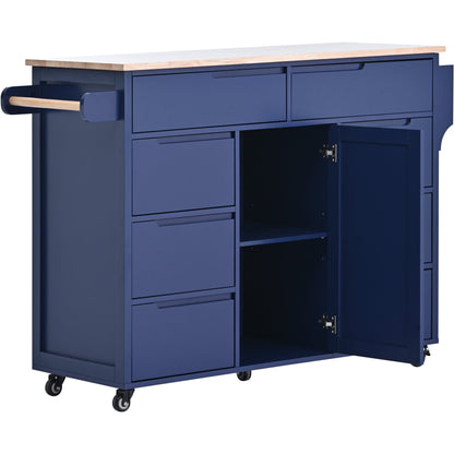 1st Choice Furniture Direct Kitchen Cart 1st Choice Versatile Kitchen Island with 8 Handle-Free Drawers