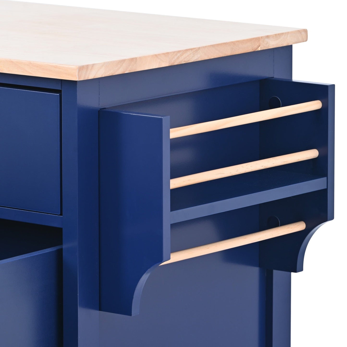 1st Choice Furniture Direct Kitchen Cart 1st Choice Versatile Kitchen Island with 8 Handle-Free Drawers