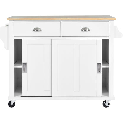 1st Choice Furniture Direct Kitchen Cart 1st Choice White Kitchen Cart with Storage Cabinet and 2 Drawers