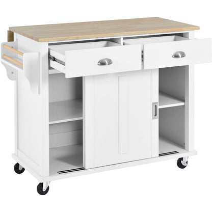 1st Choice Furniture Direct Kitchen Cart 1st Choice White Kitchen Cart with Storage Cabinet and 2 Drawers