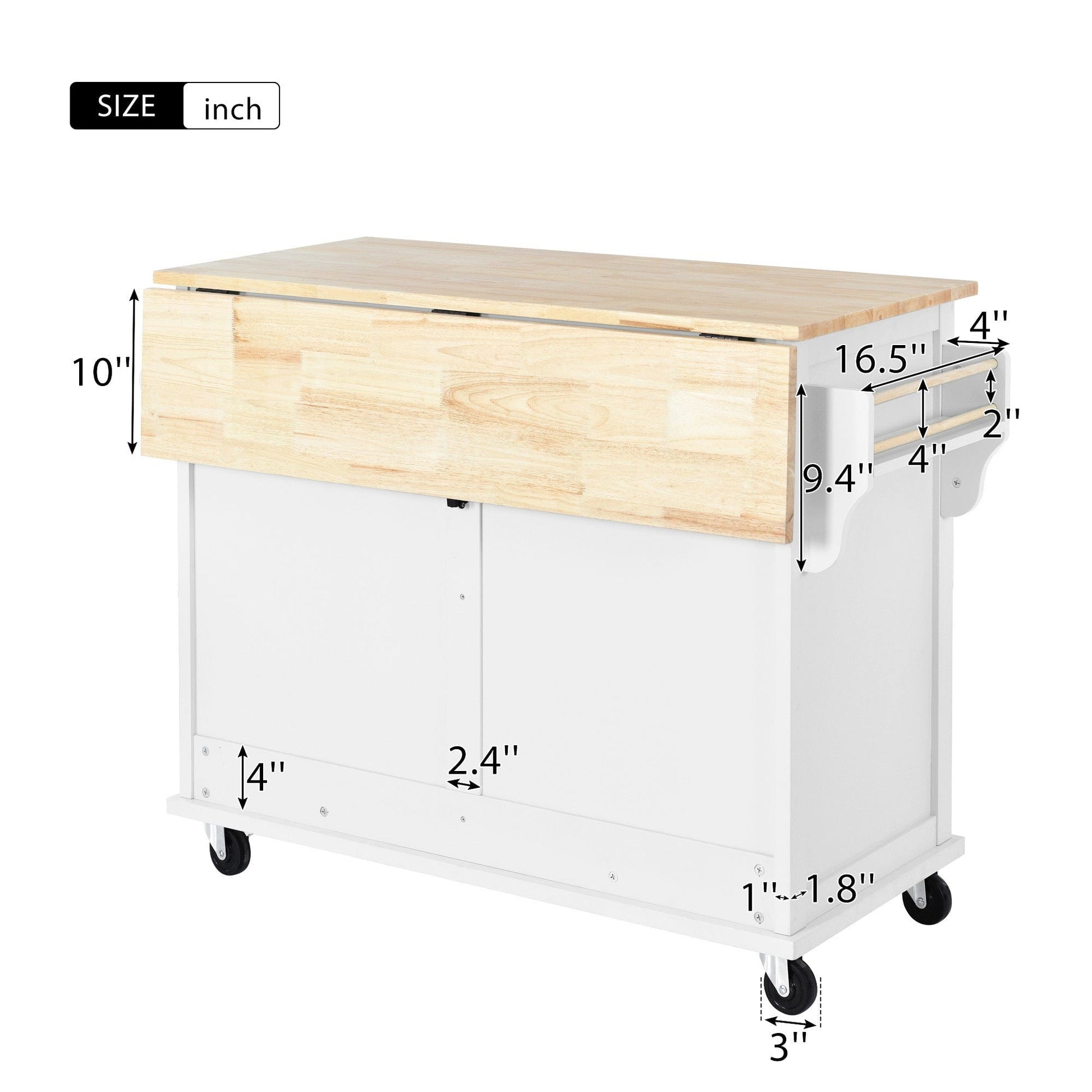 1st Choice Furniture Direct Kitchen Cart 1st Choice White Kitchen Cart with Storage Cabinet and 2 Drawers