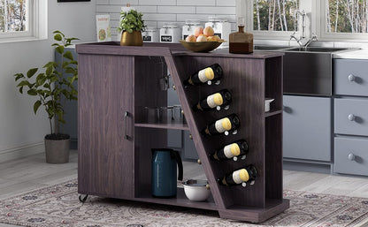 1st Choice Furniture Direct Kitchen Island 1st Choice Kitchen Island Cart on Wheels in Adjustable Shelf & Wine Holders