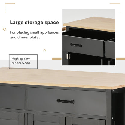 1st Choice Furniture Direct Kitchen Island Cart 1st Choice Black Kitchen Island Cart w/2 Drawers + Spice & Towel Racks