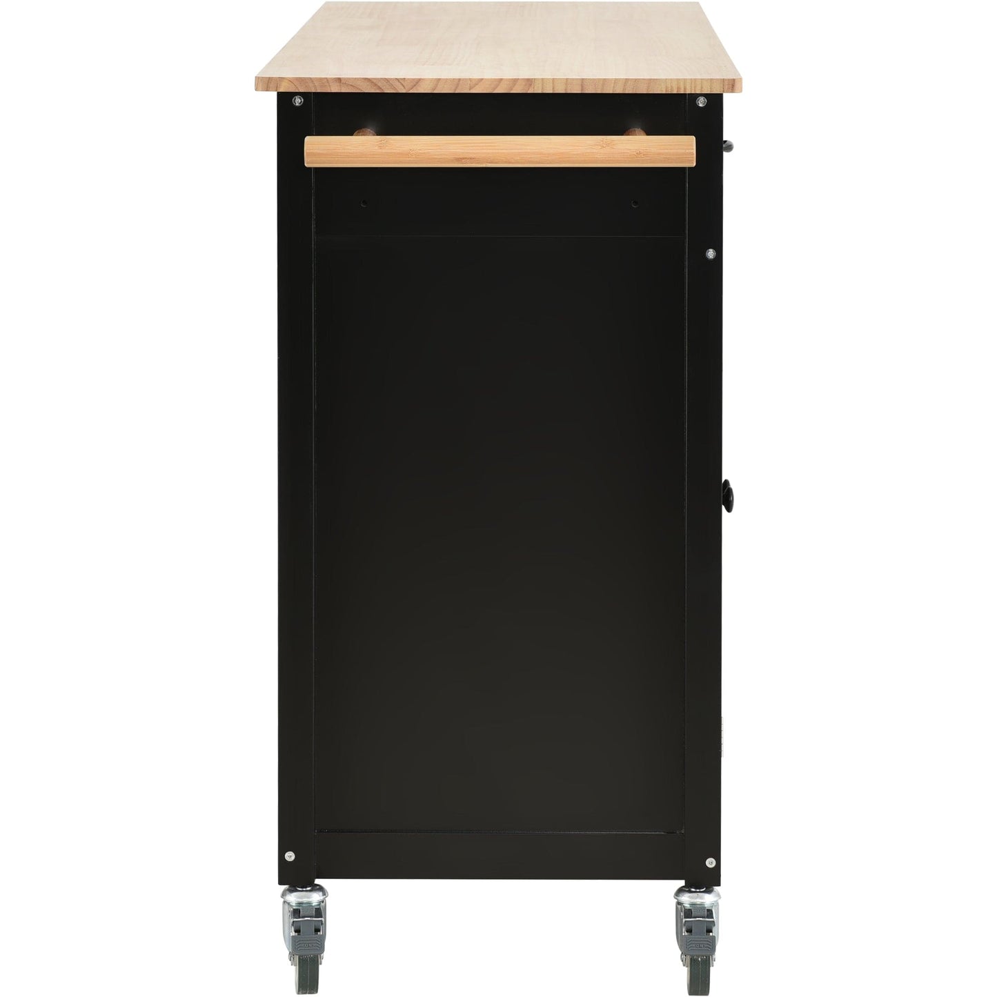 1st Choice Furniture Direct Kitchen Island Cart 1st Choice Black Kitchen Island Cart w/2 Drawers + Spice & Towel Racks