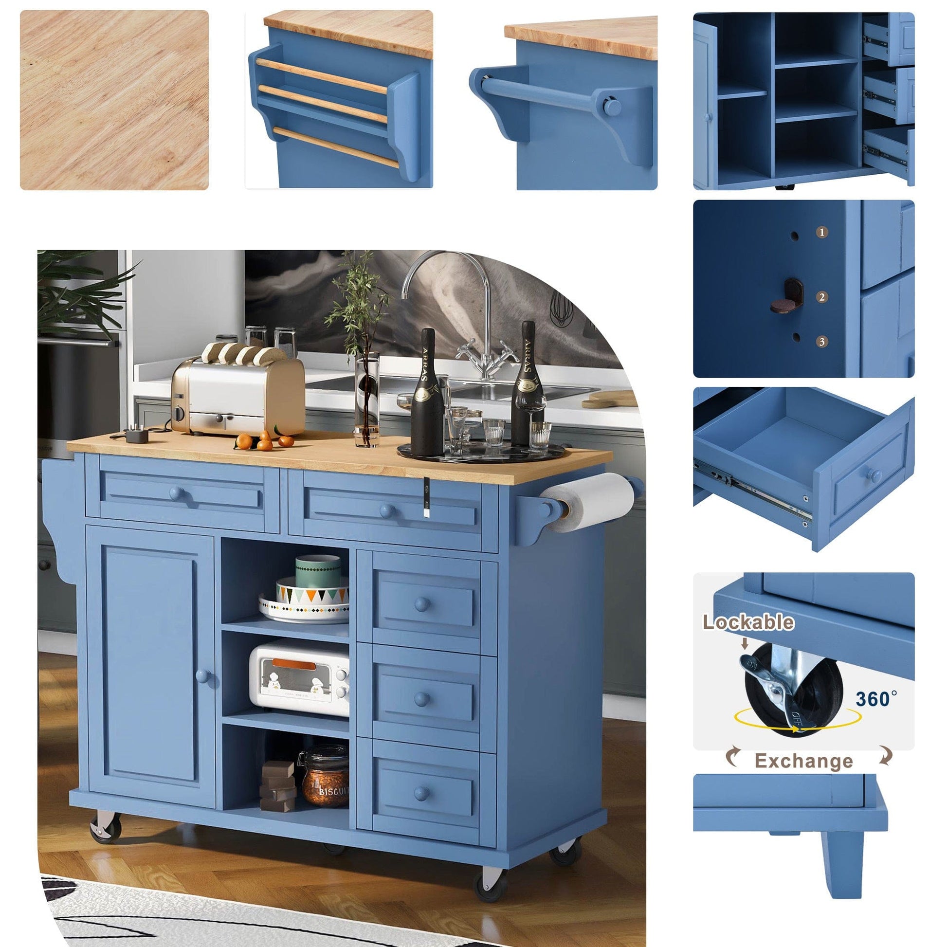 1st Choice Furniture Direct Kitchen Island Cart 1st Choice Functional Rolling Mobile Kitchen Island Cart with Storage