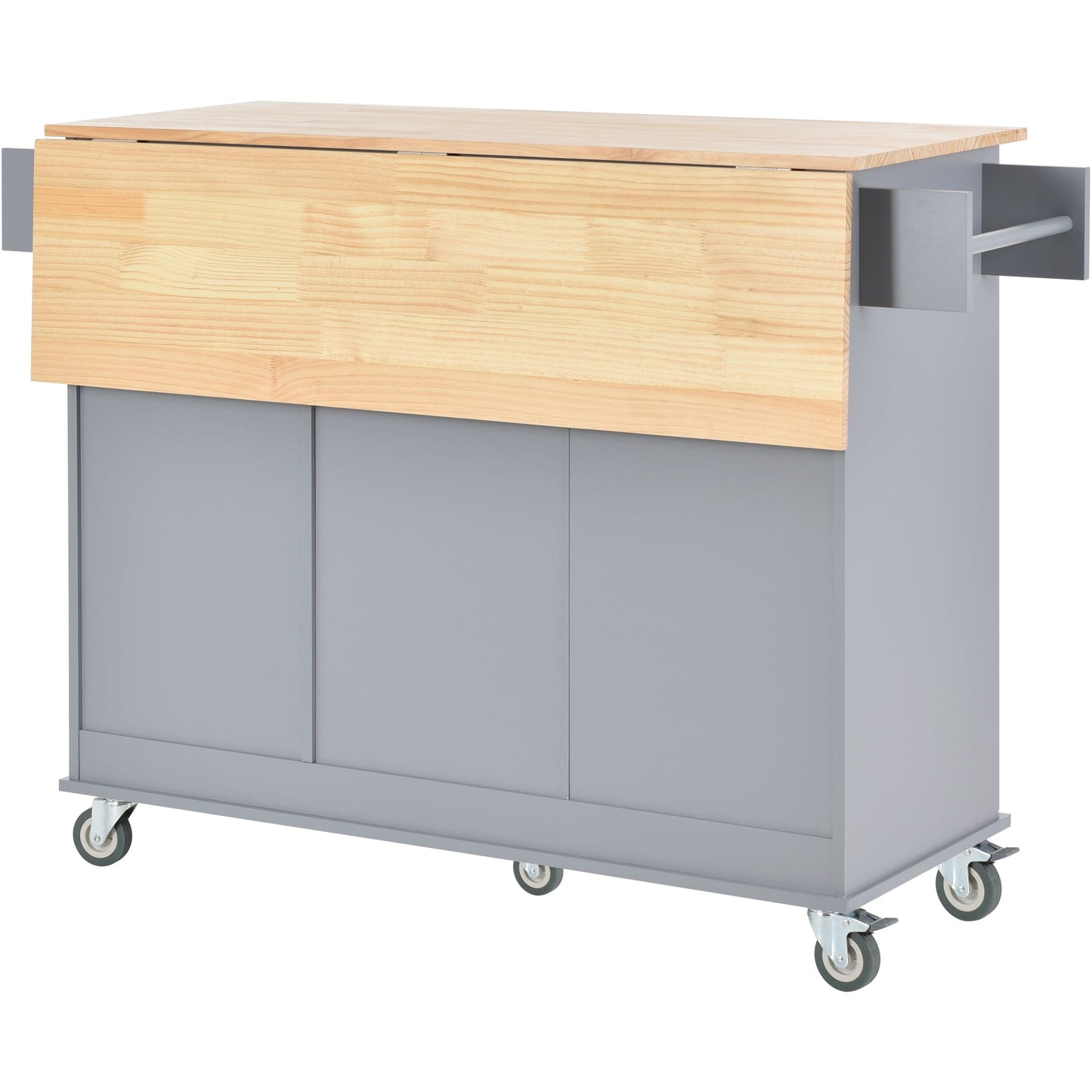 1st Choice Furniture Direct Kitchen Island Cart 1st Choice Grey Blue Mobile Kitchen Island w/ Cabinet and Racks