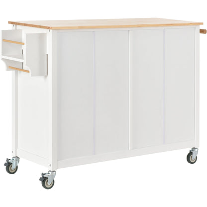 1st Choice Furniture Direct Kitchen Island Cart 1st Choice Kitchen Island Cart w/4-Door Cabinet, 2 Drawers, Towel Rack
