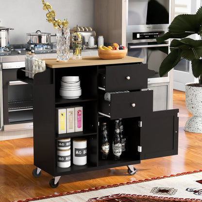 1st Choice Furniture Direct Kitchen Island Cart 1st Choice Rolling Mobile Kitchen Island Cart with Storage in Black