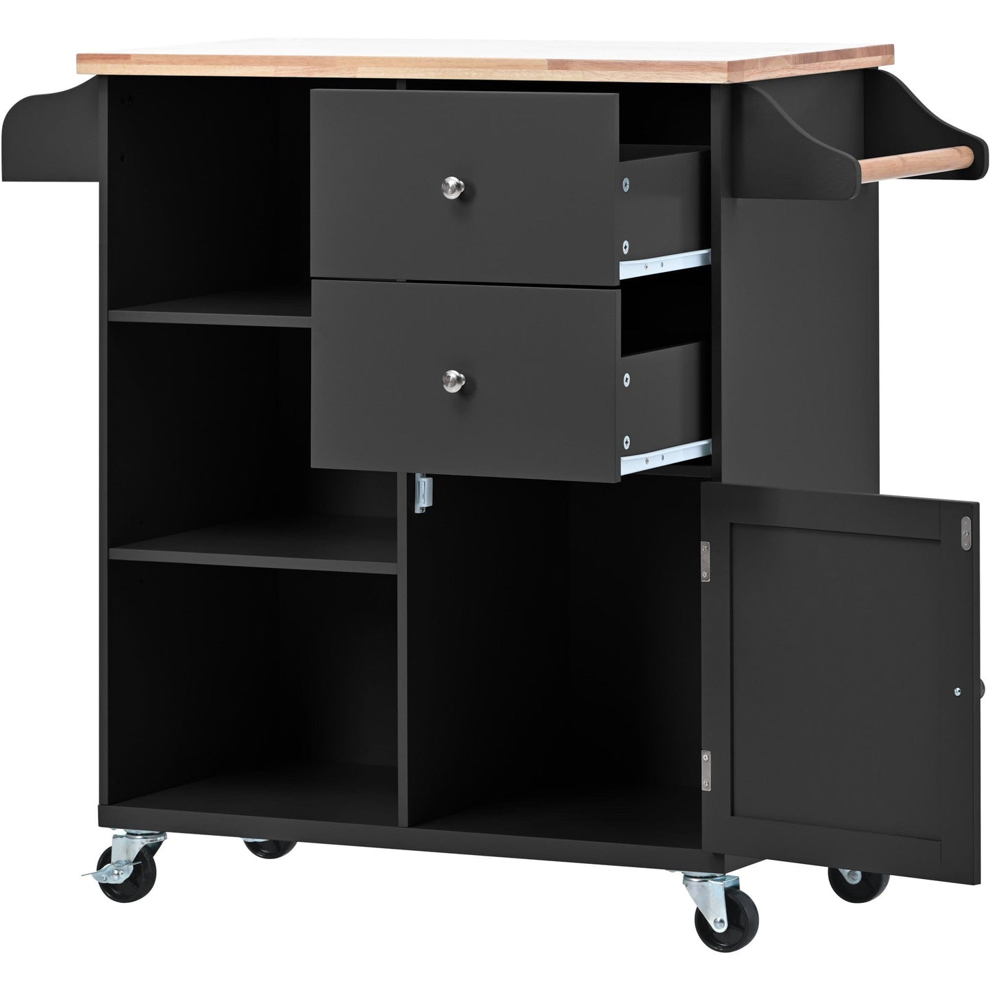 1st Choice Furniture Direct Kitchen Island Cart 1st Choice Rolling Mobile Kitchen Island Cart with Storage in Black