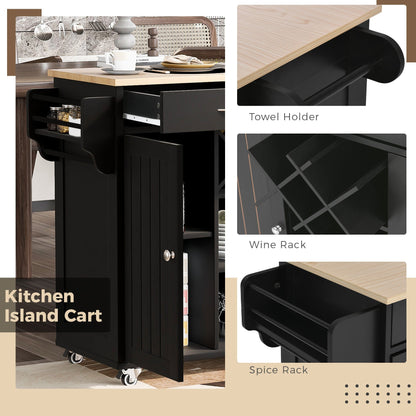 1st Choice Furniture Direct Kitchen Island Cart 1st Choice Versatile Black Kitchen Island Cart with Locking Wheels