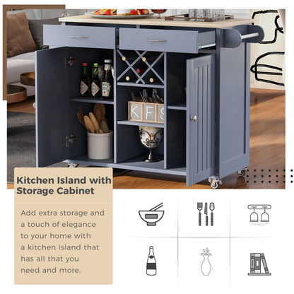 1st Choice Furniture Direct Kitchen Island Cart 1st Choice Versatile Kitchen Island Cart with Locking Wheels & Cabinet