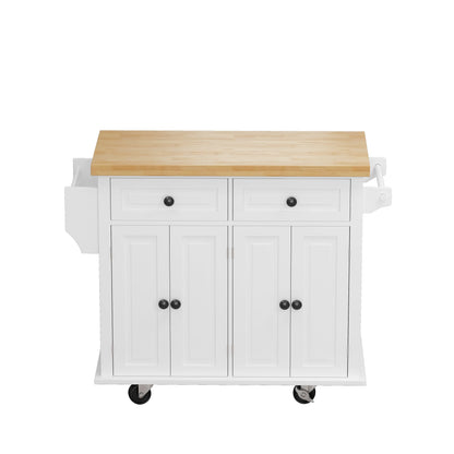 1st Choice Furniture Direct Kitchen Island Cart 1st Choice White Kitchen Island Cart w/ Cabinets, Drawers, Spice Rack