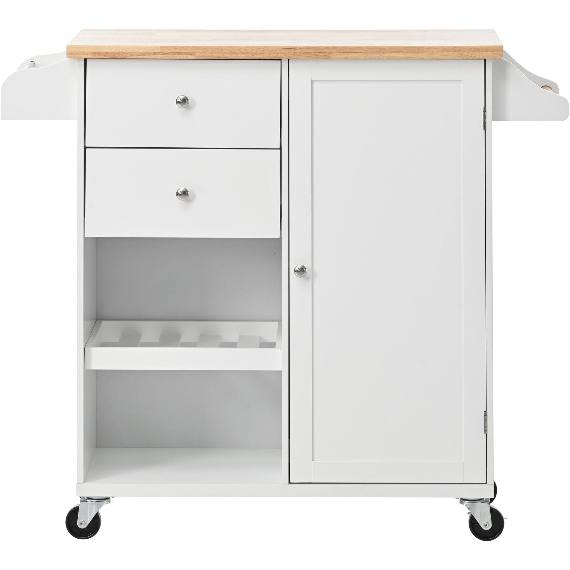 1st Choice Furniture Direct Kitchen Island Cart 1st Choice White Kitchen Island Cart w/Spice Rack, Towel Rack & Drawer