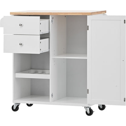 1st Choice Furniture Direct Kitchen Island Cart 1st Choice White Kitchen Island Cart w/Spice Rack, Towel Rack & Drawer