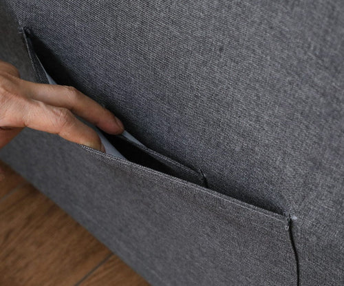 1st Choice Furniture Direct Loveseat 1st Choice Modern Convertible Sleeper Loveseat in Dark Gray Finish