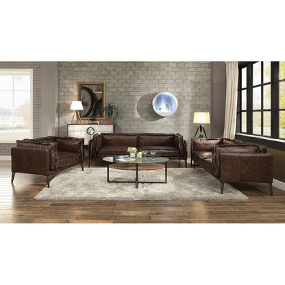 1st Choice Furniture Direct Loveseat 1st choice Porchester Loveseat in Distress Chocolate Top Grain Leather
