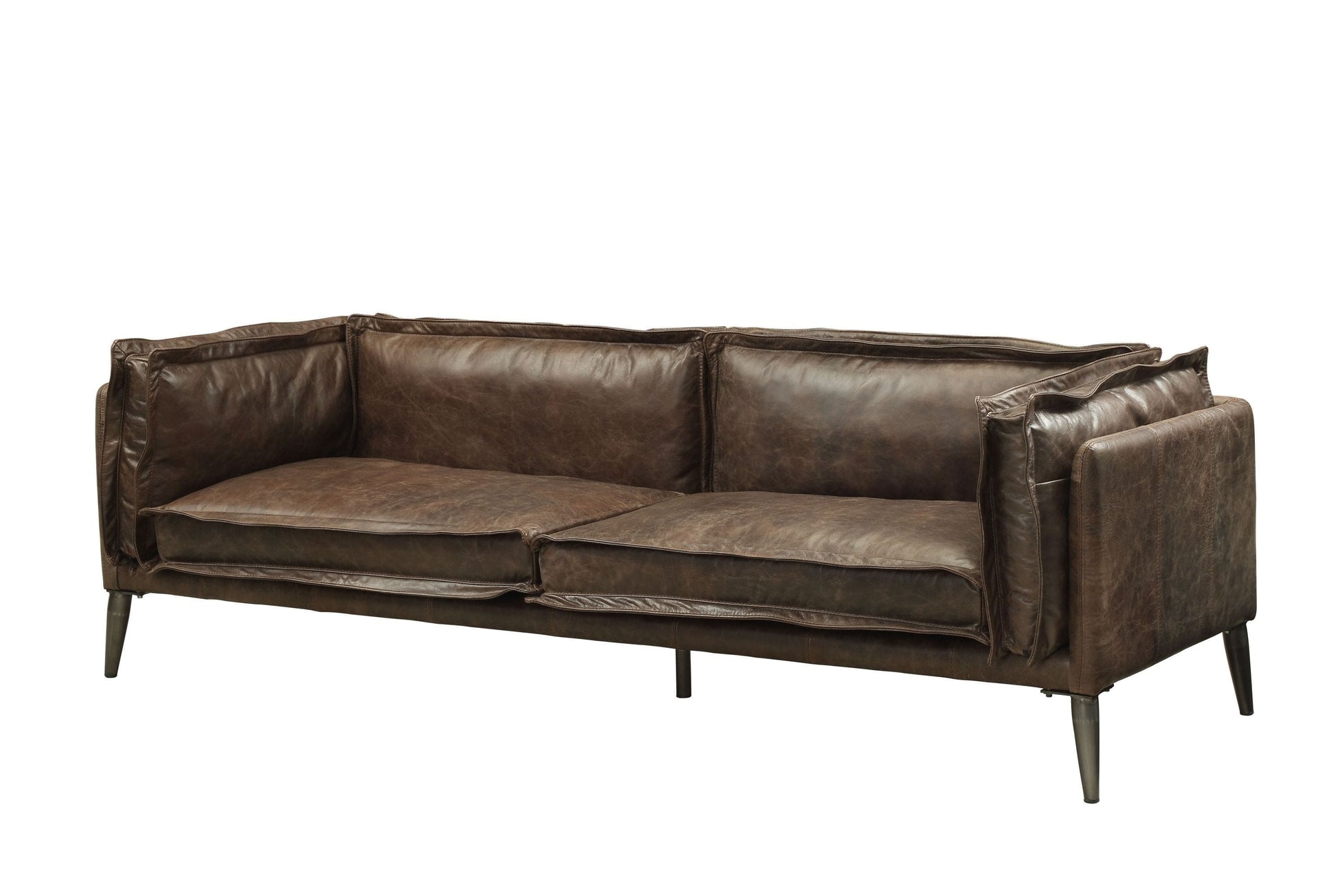 1st Choice Furniture Direct Loveseat 1st choice Porchester Loveseat in Distress Chocolate Top Grain Leather