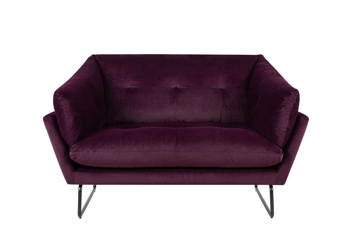 1st Choice Furniture Direct Loveseat and Ottoman 1st Choice Karla Contemporary Loveseat and Ottoman in Purple Velvet