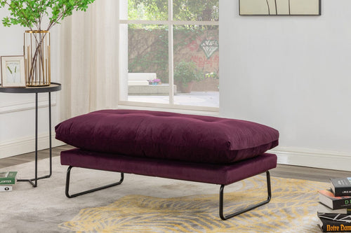 1st Choice Furniture Direct Loveseat and Ottoman 1st Choice Karla Contemporary Loveseat and Ottoman in Purple Velvet