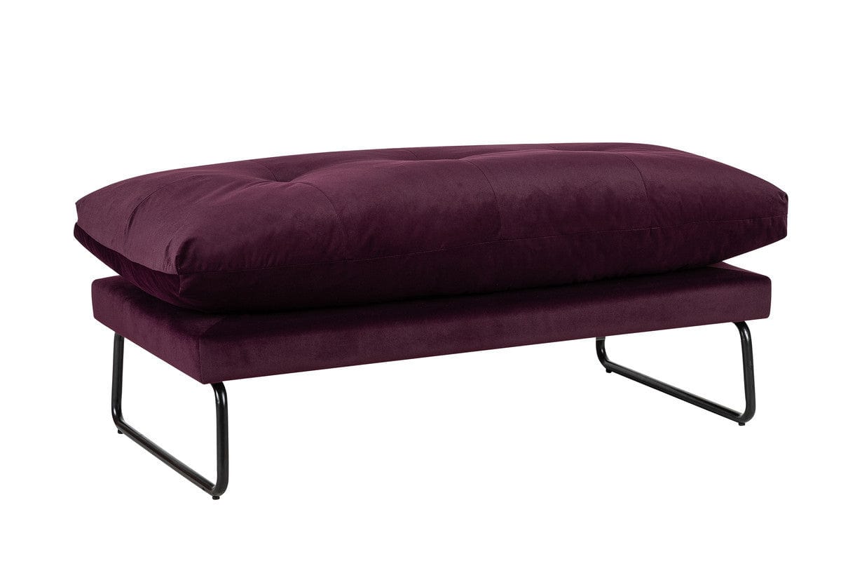 1st Choice Furniture Direct Loveseat and Ottoman 1st Choice Karla Contemporary Loveseat and Ottoman in Purple Velvet