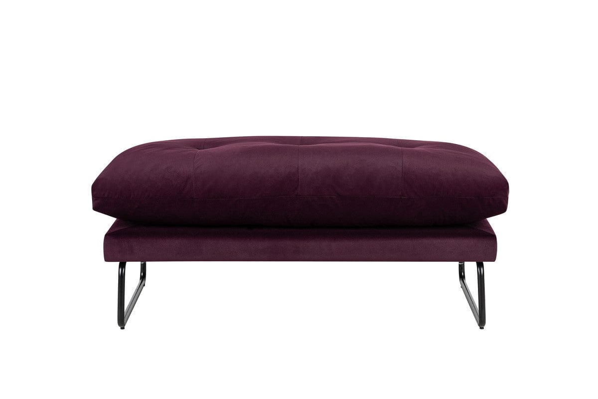 1st Choice Furniture Direct Loveseat and Ottoman 1st Choice Karla Contemporary Loveseat and Ottoman in Purple Velvet