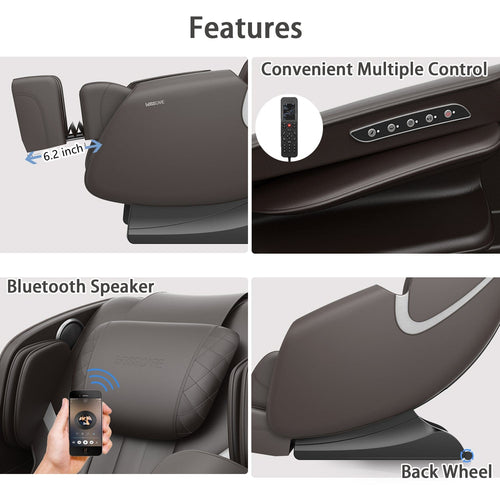 1st Choice Furniture Direct massage chair 1st Choice Massage Chair Recliner Zero Gravity in Brown Finish